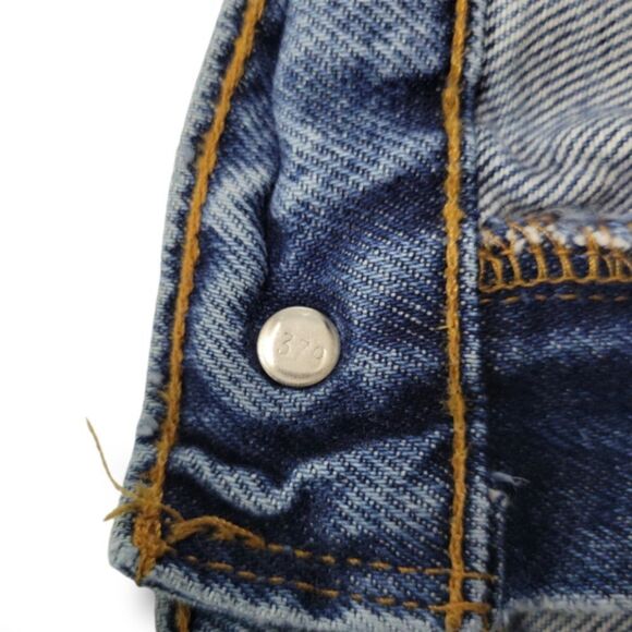 1996 Vintage Levi's Jeans Size 24 W42" x L26" Levi's 522 Tapered Fit Tapered Leg - Picture 9 of 13